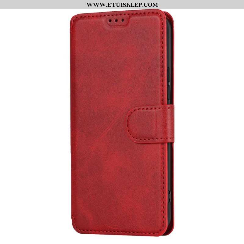 Etui Folio do Samsung Galaxy S22 5G Efekt Matowej Skóry W Stylu Vintage